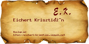 Eichert Krisztián névjegykártya